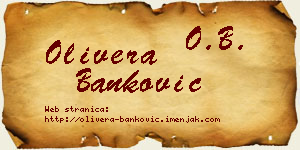 Olivera Banković vizit kartica
